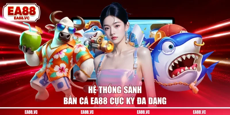 Hệ thống sảnh bắn cá EA88 cực kỳ đa dạng